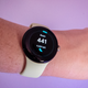 A photo of the step counter on Fitbit on the Pixel Watch
